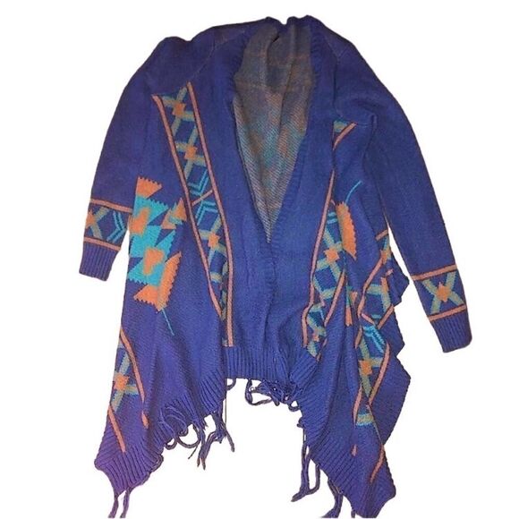 Very J Aztec native boho kimono sweater - Picture 1 of 5